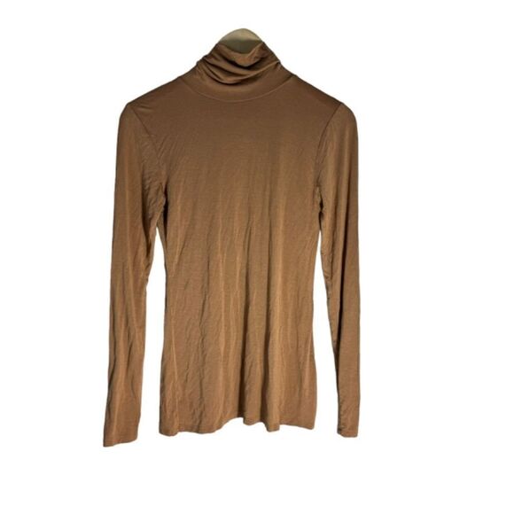 Calypso St. Barth Tan Mock Neck Turtleneck Top Sz M - Picture 1 of 6